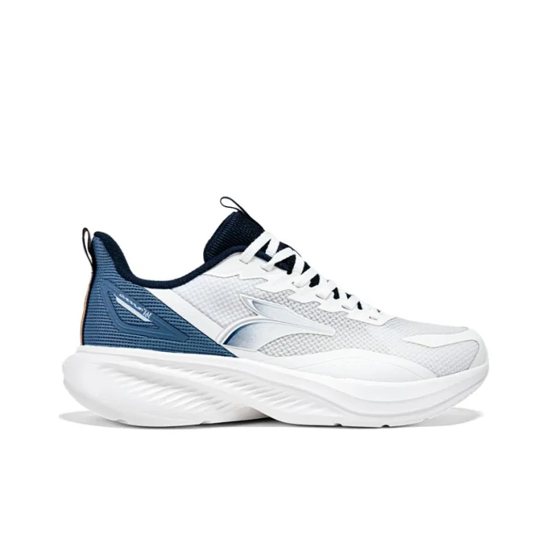 361° Anti Slip Wear Resistant Low Top Casual Running Shoes Men's White Blue-1