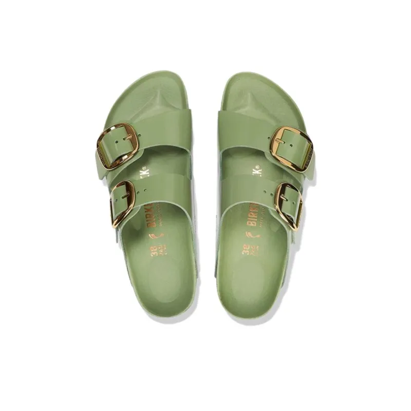Birkenstock Arizona Big Buckle Slide Slippers Women's Green-4
