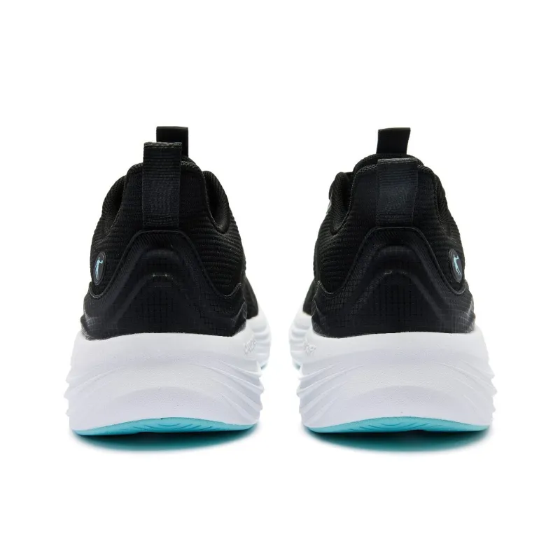 QIAODAN Shock Absorbers With Slip Resistant And Abrasion Resistant Properties Low Top Casual Shoes Men's Black White-5