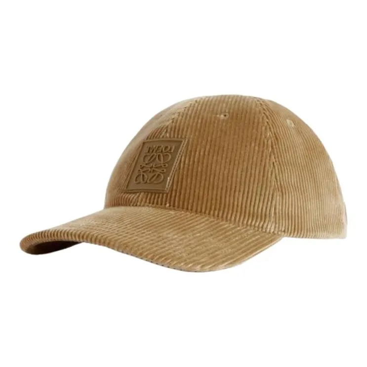 LOEWE Cotton Baseball Caps Men's Beige-0