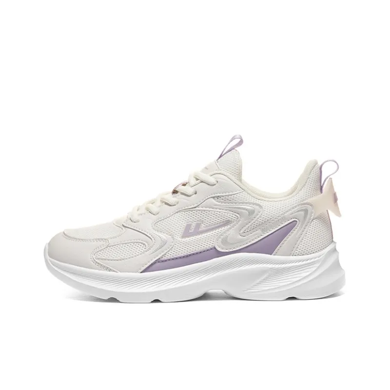 Warrior Durable Breathable Lightweight Low Top Running Shoes Women's Beige Purple-0