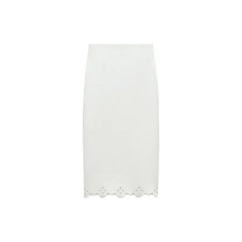 ZARA Casual Long Skirts Women's White-1