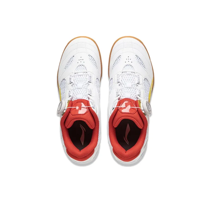 LiNing Hawkeye 2.0 Durable Cushioning Low-Top Professional Table Tennis Shoes Unisex White Red Yellow-3