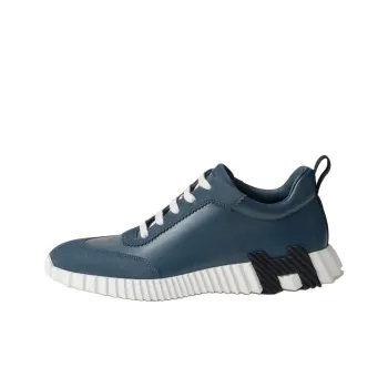HERMES Bouncing Low Top Casual Shoes Men's Blue