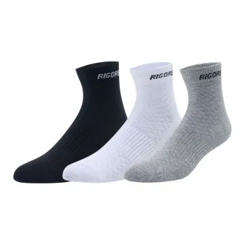RIGORER Ankle Socks Unisex Black White Gray