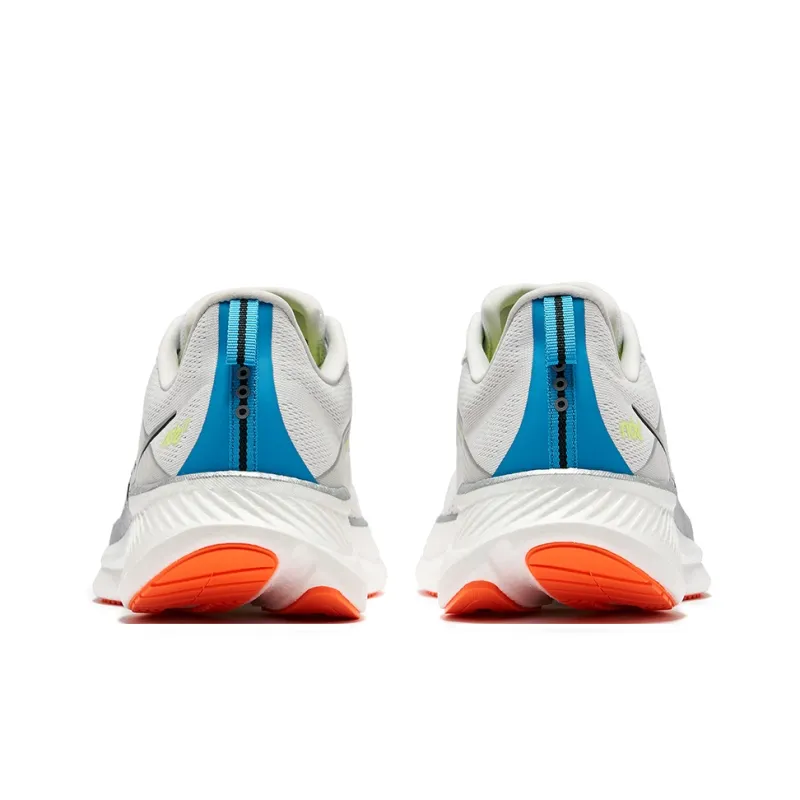 Saucony RIDE 17 Low Top Running Shoes Men's White Silver-3