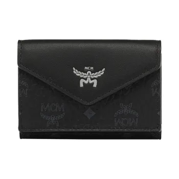 MCM Classic LOGO Nappa Leather Wallet Women's Black