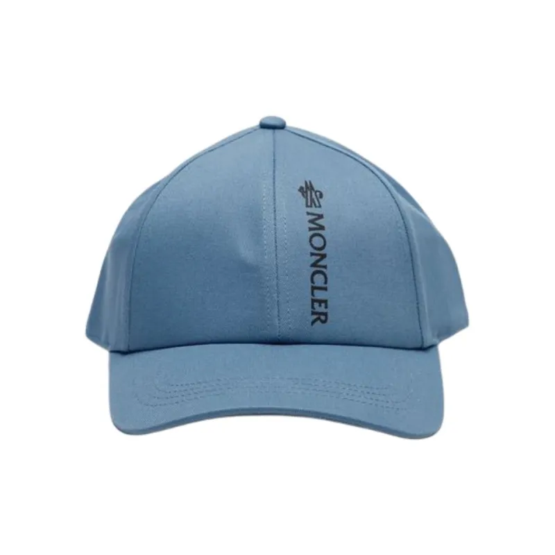 Moncler Cotton Baseball Caps Men's Light Blue-1