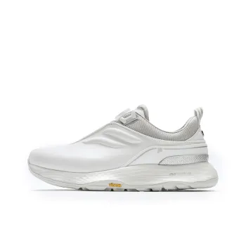 FILA Anti-Slip And Wear-Resistant Support Low-Top Golf Shoes Men's Bright White/Silver With Gray Accents