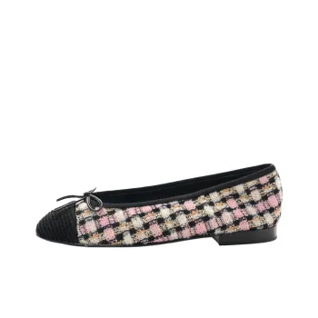 CHANEL Casual Single Shoes Women's Pink Black