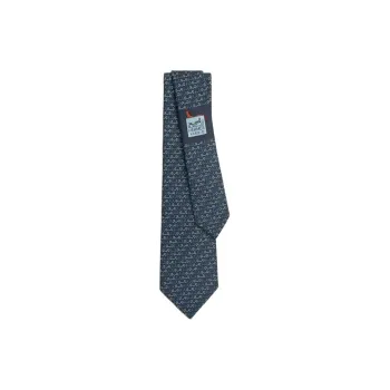 HERMES Silk Ties Men's Ocean/Sky/Medium Blue