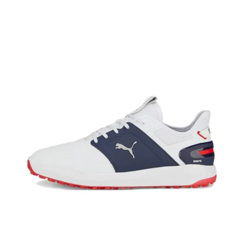 PUMA IGNITE ELEVATE Anti Slip Wear Resistant Low Top Golf Shoes Men's Blue White-0