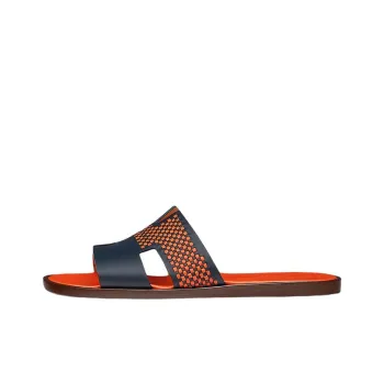 HERMES Izmir Slip Resistant Slide Slippers Men's Blue Orange