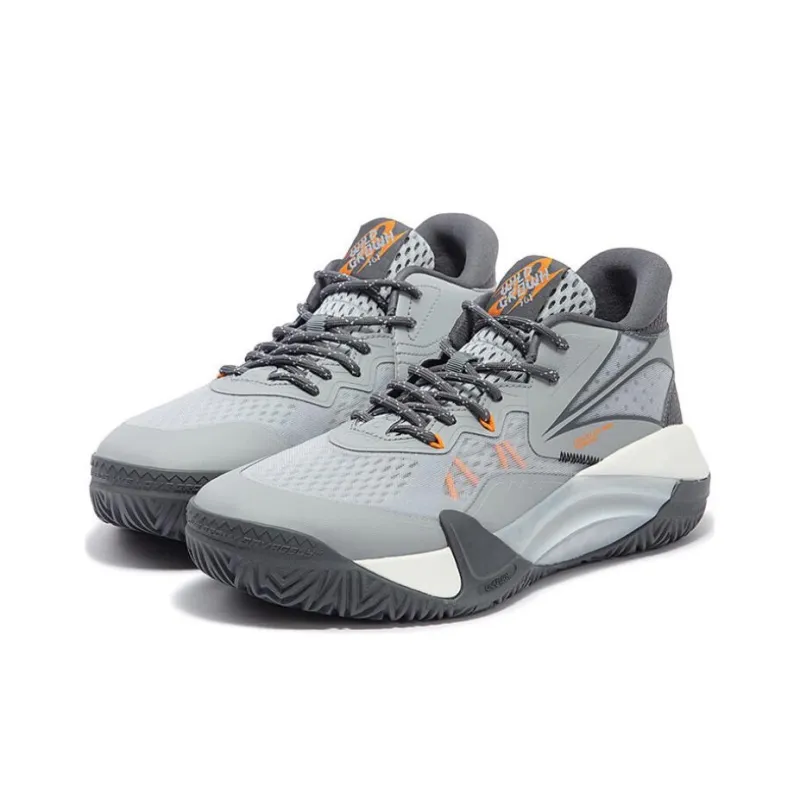 361° Thorns Slip-Resistant Low-Top Basketball Shoes Men's Gray-2