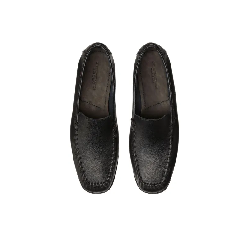 Stuart Weitzman/SW Montauk Venetian Moc Loafers Men's Black-4