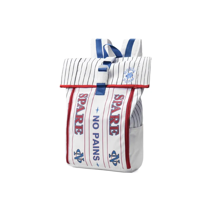 Spare No Pains. Polyester Backpack Basketball Bag Regular Unisex White-1