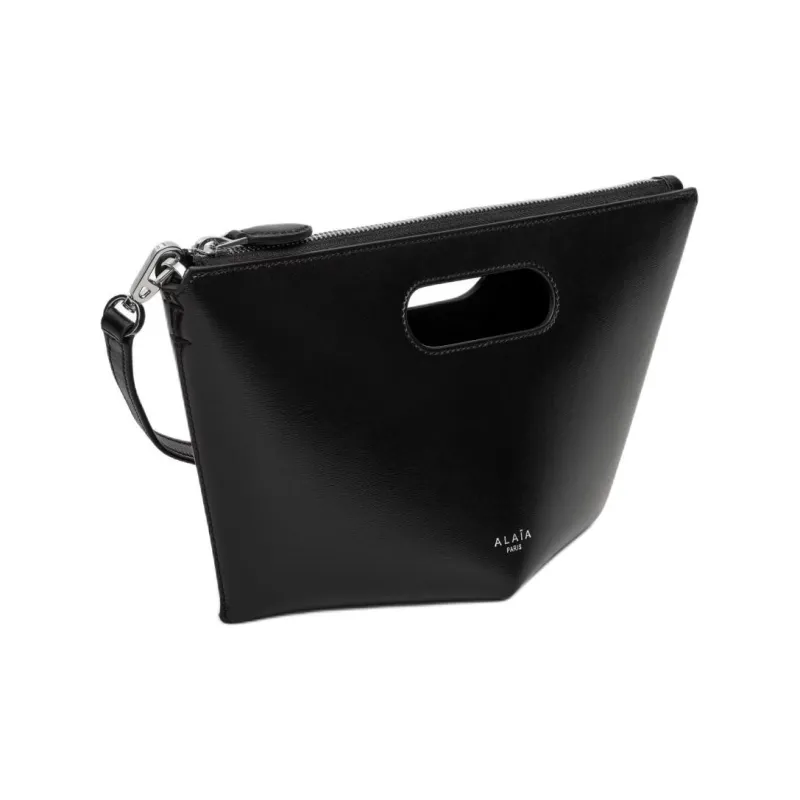 Alaia Calfskin Clutches Handbags Small Size Women's Black-2