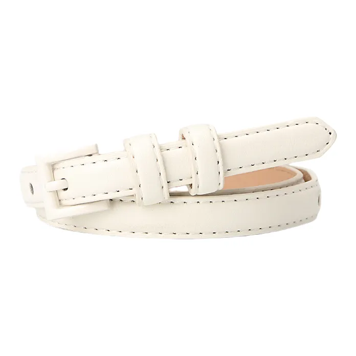 Emperor Penguin Fashion Dopamine Dressing Multi Color Student Decoration Denim Cow Leather Belts Women's Width  1.5cm-0