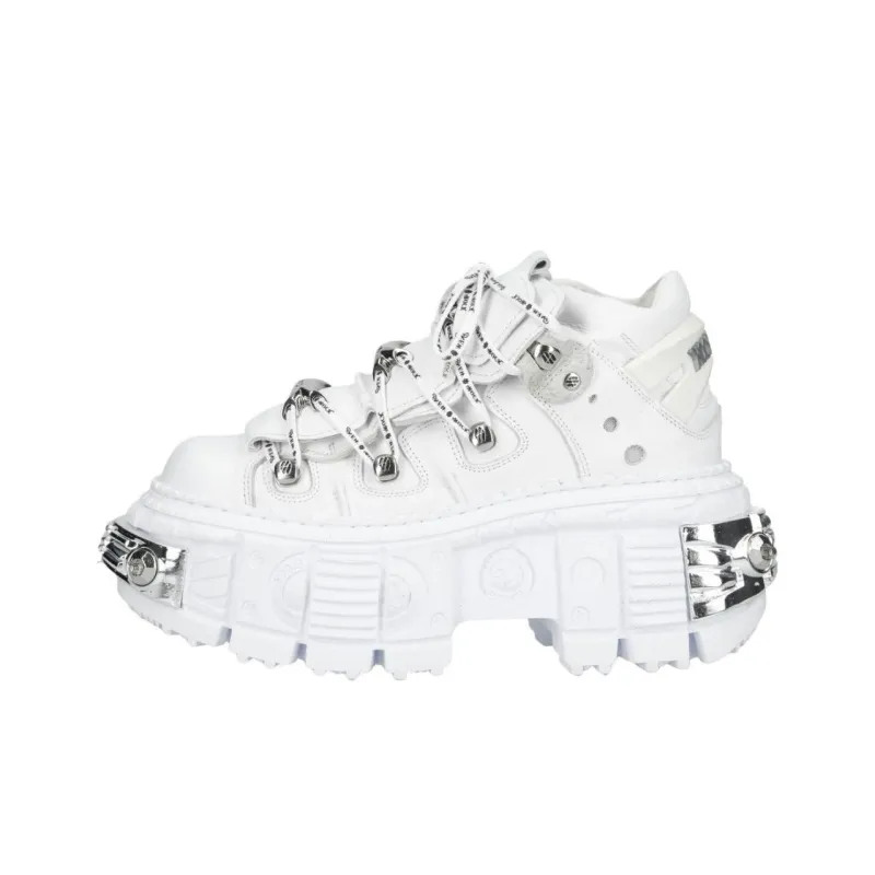 NEW ROCK Low Top Casual Shoes Unisex White-0