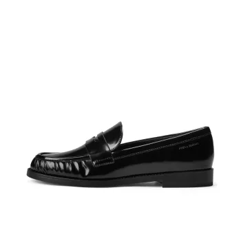 CHARLES&KEITH Small CK Loafers 2.2cm Women's Black Box/Black Burgundy Wine Red