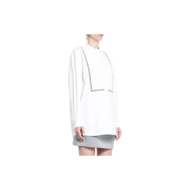GUCCI Picqué Embellished Poplin Blouse-2