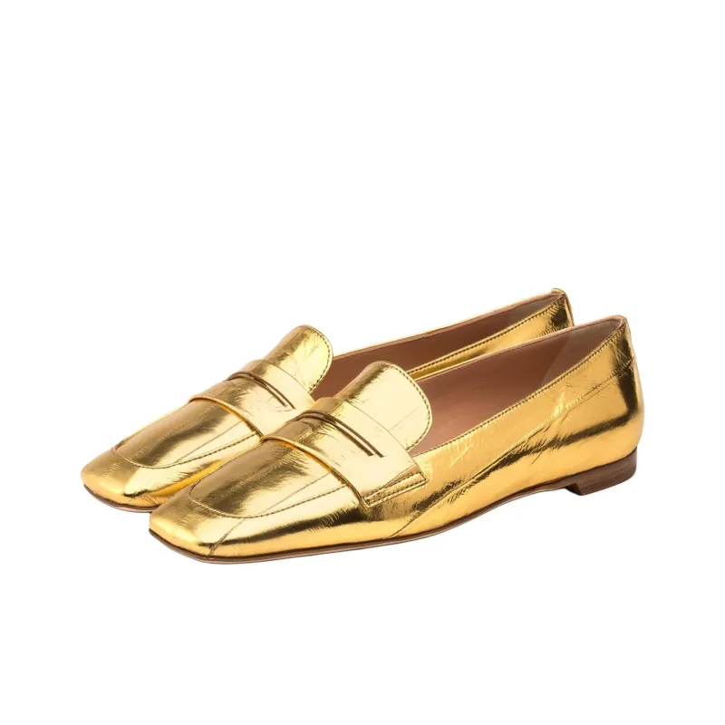 Rupert Sanderson Doublet Loafers Women's Gold-2