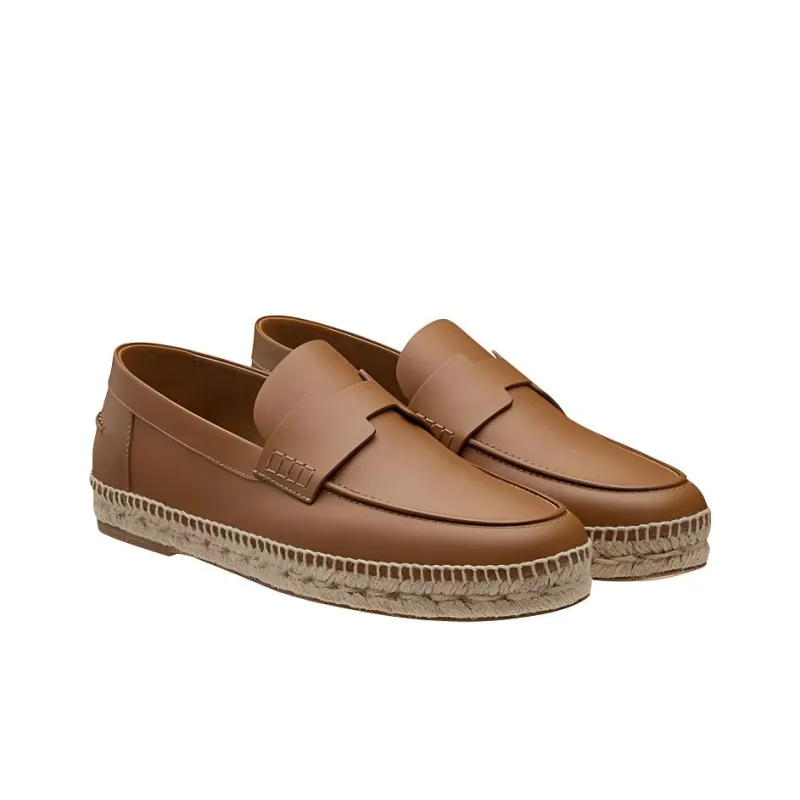 HERMES Espadrilles Men Brown-2