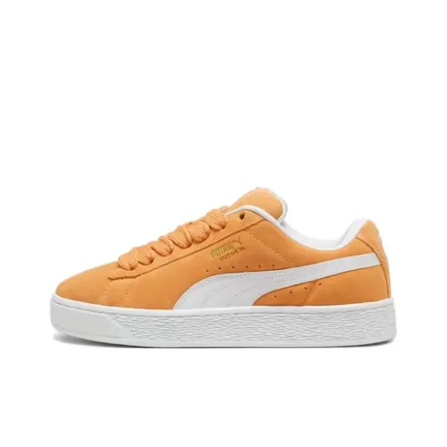 PUMA Suede Non-slip Lightweight Low-Top Skateboard Shoes Unisex Brown Yellow