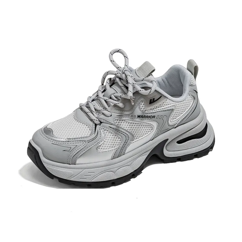 Warrior Low Top Chunky Sneakers Women's Light Gray Gray-1