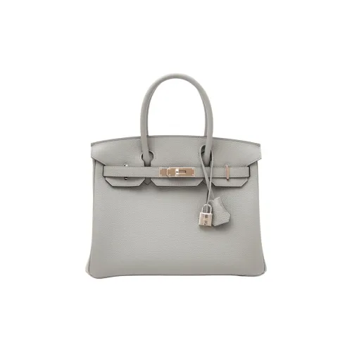 HERMES Birkin Togo Calfskin Birkin Bag Handbags Regular Women's 4Z Gris Mouette Gull Gray