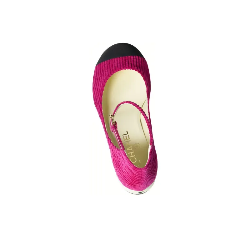 CHANEL Flat Shoes Women's Peach Pink-2