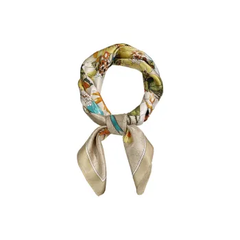 MITHAOL KUSC 100% Mulberry Silk Silk Scarves Women's Luxury Gold