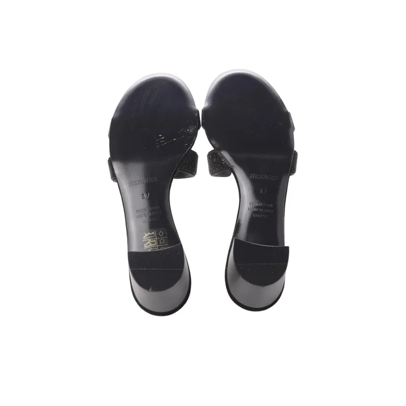 HERMES Oasis Slide Slippers Women's Gilded Black-5