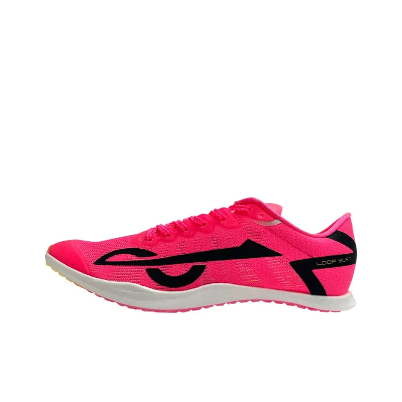 LOOP BURN Anti-Slip Wear-Resistant Low-Top Carbon Plate Casual Running Shoes Men's Dazzling Pink-0