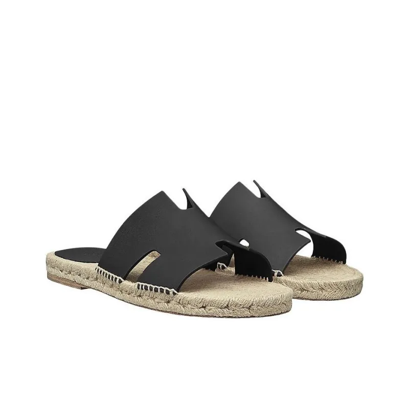 HERMES Antigua Stylish Sandal Men's Black-2