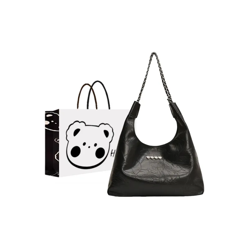 NX DOUGHNUT PU Shoulder Bag Women's White/Black/Silver-8