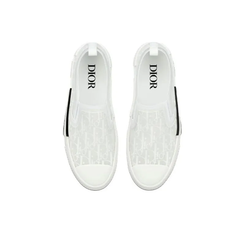 DIOR B23 Slip-On White Oblique-4