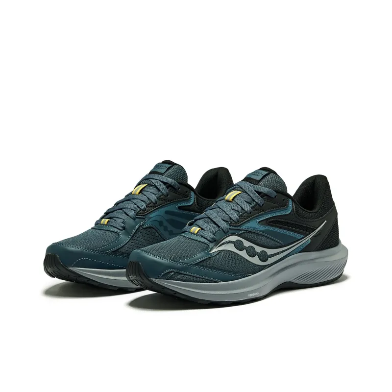 Saucony Slip Resistant Low Top Running Shoes Men's Dark Blue Black-2