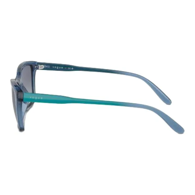 VOGUE Nylon Propionate Salt Rectangular Sunglasses Women's Blue-2