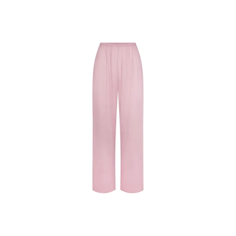SKIMS KIM'S SLEEP DRAPED STRAIGHT LEG PANT Pajama Pants Women's Orchid/Multicolor-0