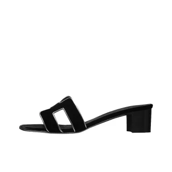 HERMES Oasis Nappa Slide Slippers Women's Black