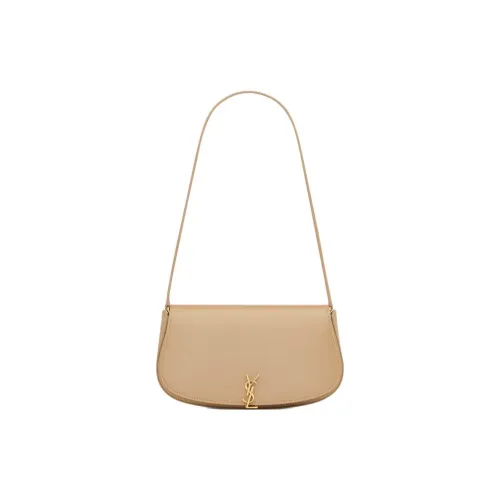 SAINT LAURENT Calfskin Handbag, Shoulder Bag Women's Sandalen Toffee