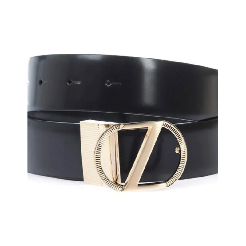 Zegna Solid Color Decoration, Pin Buckle Leather Belts Men's Black-2