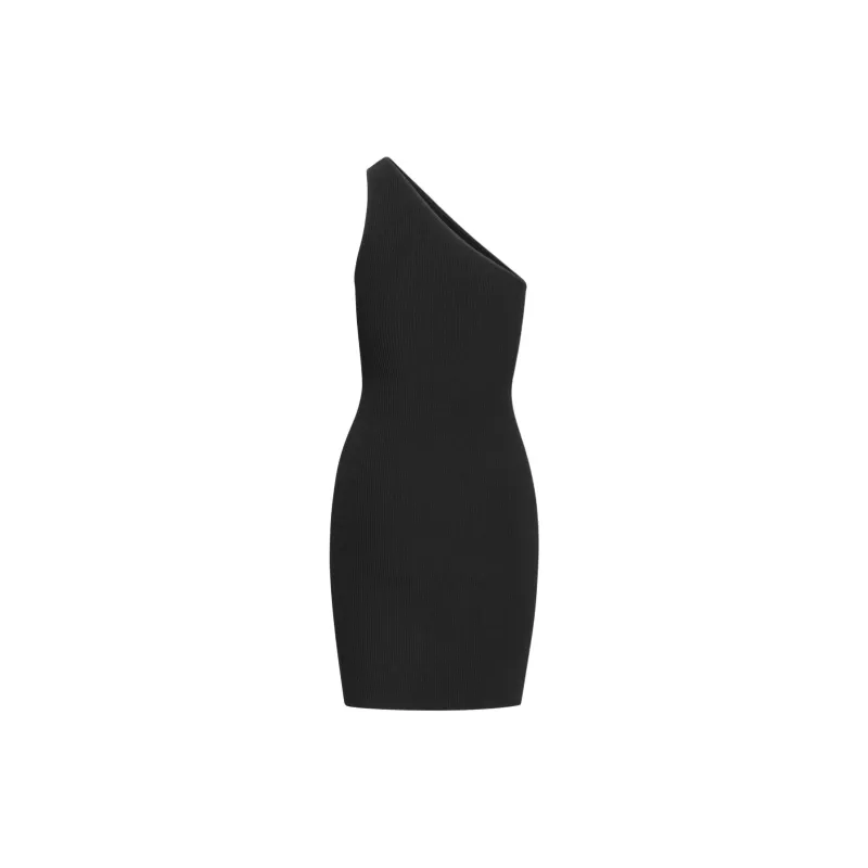 ARITZIA Babaton Sculpt Knit Seven Mini Dress Sleeveless Dress Women's Black-1