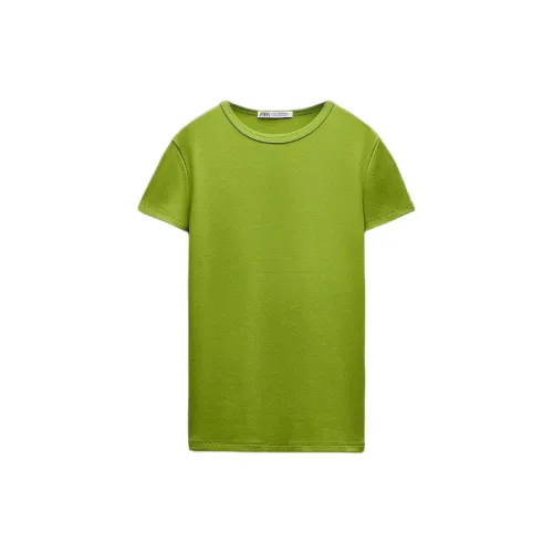 ZARA T-Shirts Women's Green