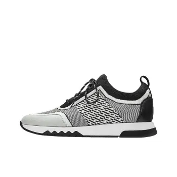 HERMES Addict Cushioning Anti Slip And Wear Resistant Low Top Casual Shoes Women's Black White