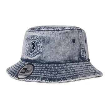 New Era Cotton Bucket Hats Unisex Denim Blue