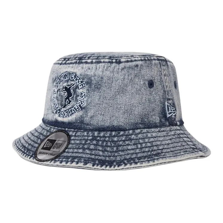 New Era Cotton Bucket Hats Unisex Denim Blue-0