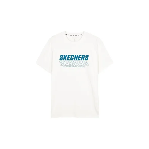 Skechers Sports Alliance Series T-Shirts Unisex Marshmallow White