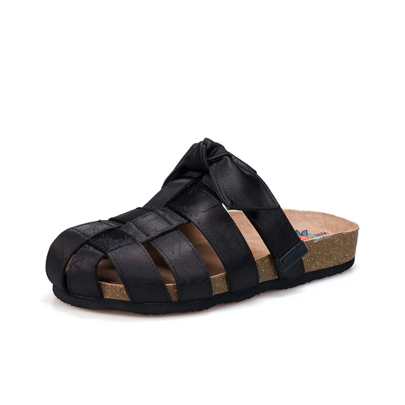 Joy&Mario Rubber Sole Abrasion Resistant Slip Resistant Closed Toe Slippers Women's-2